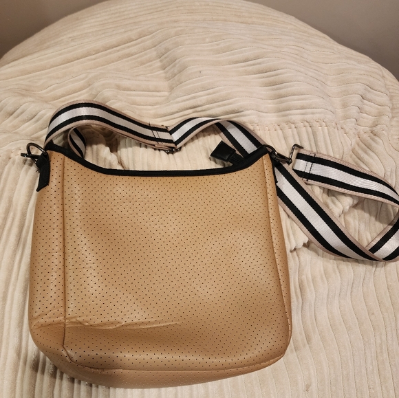 Crossbody Haute Shore Neoprene white with camel and black - Picture 3 of 5